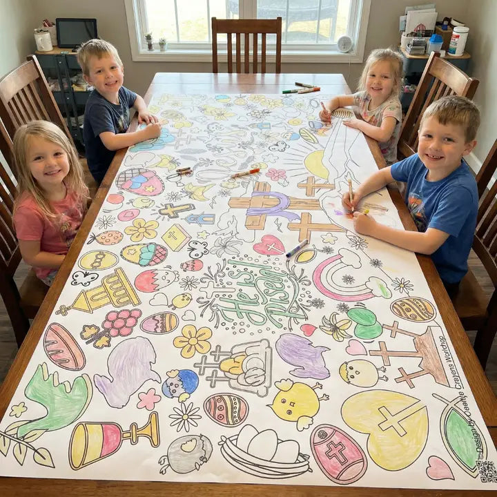 EASTER COLORING TABLE COVER